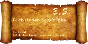 Buchbinder Sugárka névjegykártya
